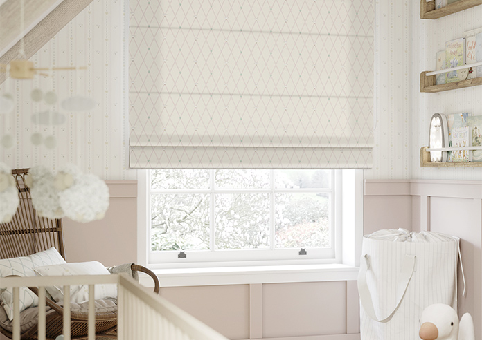 Puddle Down, Trellis Dolly Mix - Twist&Fit Roman Blind - Image 5